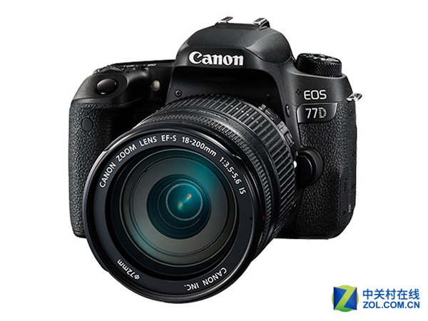 搭载18-200mm镜头 佳能77D套机送配件